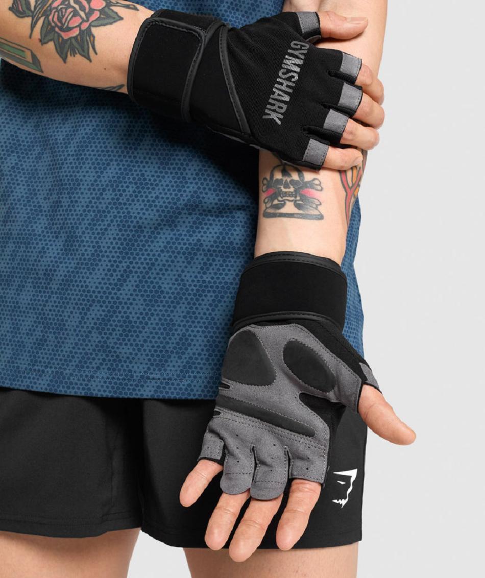 Equipo Gymshark Wrap Lifting Gloves Accessories Negras | CO 4302NWY